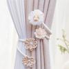 2PCS Handmade Flower Curtain Tiebacks Elegant Curtain Buckle Durable Curtain Clips  Living Room