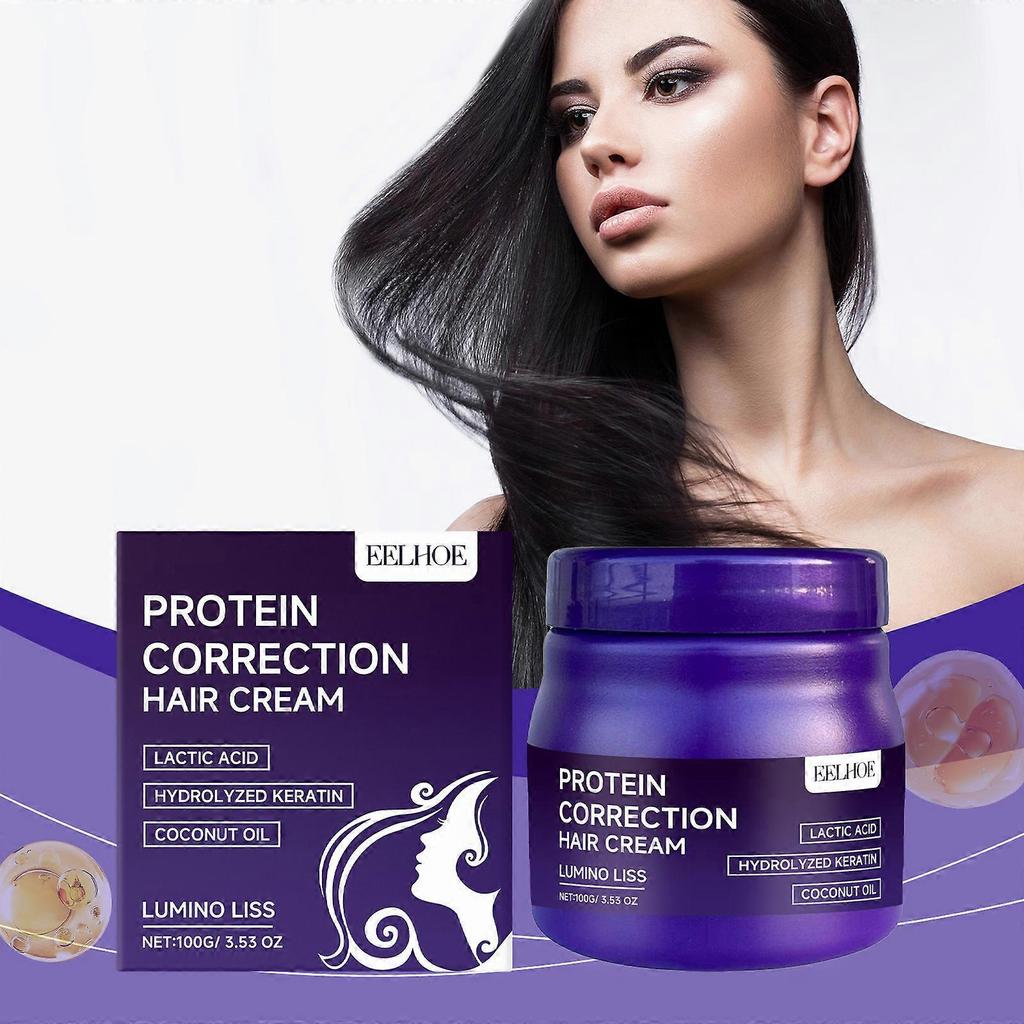 Protein straight hair cream moisturizing nourishing soft hair care hair care free straight hair 100g