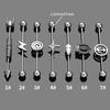 YW New Factory Industrial Cartilage Earring 37MM Ball Industrial Barbell Double Hole Body Piercing Jewelry for Women Man