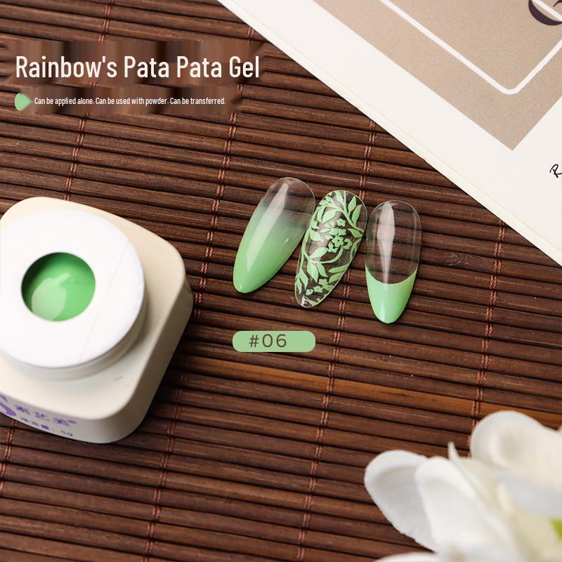 

Новий гель Pat Pat: Дев ять сіток Нейл-арт Однотонний живопис Рум яна 2024 - Насичений Розтушований Градієнт, Не потребує змивання