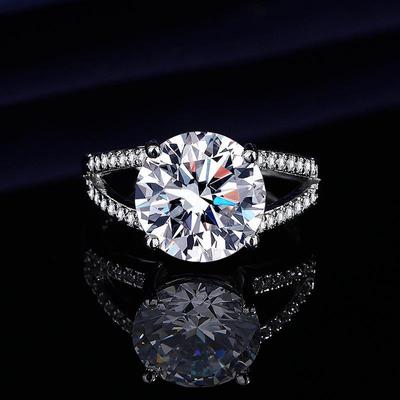 5-Carat Scepter Queen Diamond Imitation Moissanite Open Ring for Women – Live Broadcast Exclusive