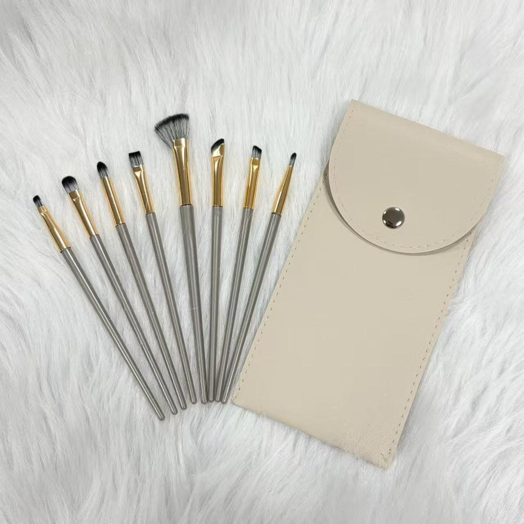 13-Piece Gilded Makeup Brush Set: Soft Hair Eye & Eyeshadow Brushes