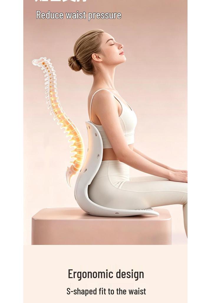 Ergonomisches Lendenwirbelstütz-Sitzkissen zur Haltungsverbesserung und Gesäßformung, ideal für lange Sitzperioden im Büro.