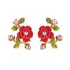 Exquisite Rose Gold Pearl and Leaf Earrings for Women