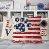 GAGEC 4th of July Pillow Covers 18x18 Inch N Flag Funny Paws Patriotic Pillows Independence Day Pillowcase Decor for Sofa