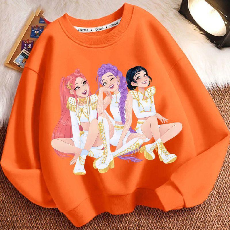 Children's Witch Hunt Team Round-neck Hoodies for Autumn and Winter, Long-sleeved Casual Hoodies for Boys and Girls