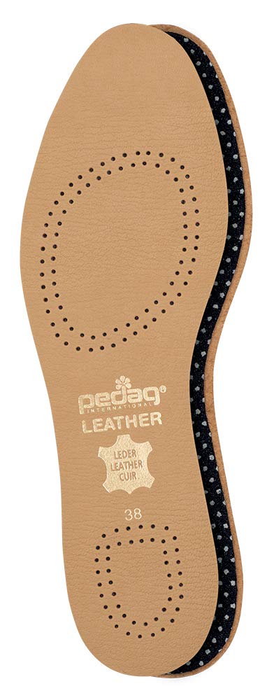 Premium Cowhide Leather Insoles Removal Deodorizing Leather with Carbon Filter in (Bacteria & Effect) [pedag] High-Efficiency (Made Germany) (Size