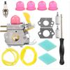 C1U-W18 530071822 Carburetor with Air Filter Carb Adjustment Tool Fuel Line Kit for Featherlite Weedeater FX265 TE475Y FL25C SST25 FL20 FL20C FL26