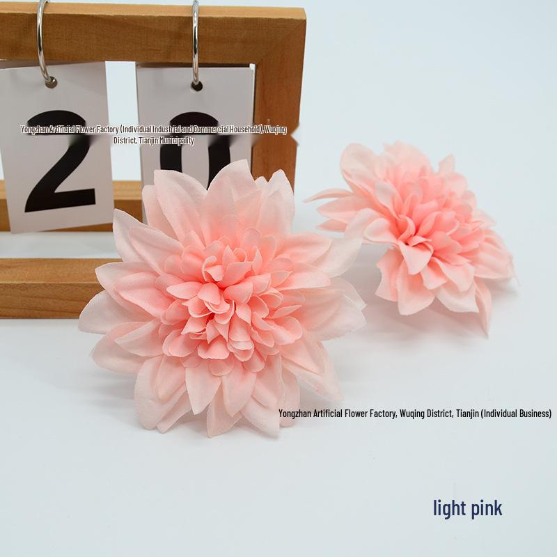 Dahlia Silk Flower Head, Hairpin & Wreath Set for Decorations & Hats