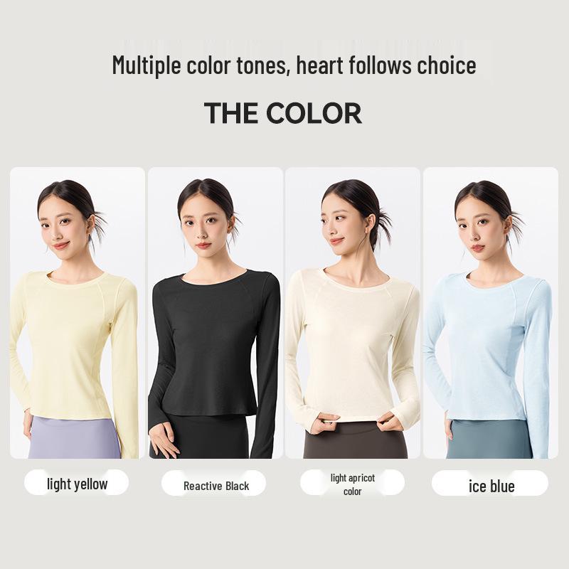 Women's Customized Slimming Long Sleeve Yoga Top - Breathable Fitness Sportswear for Pilates and Running