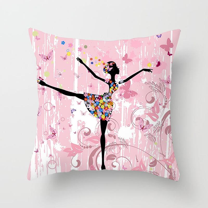Cartoon Gorgeous Sweet Girl Photo Sofa Throw Pillow Cover Wedding Party Birthday Holiday Decoration Home Decor Cushion Cover