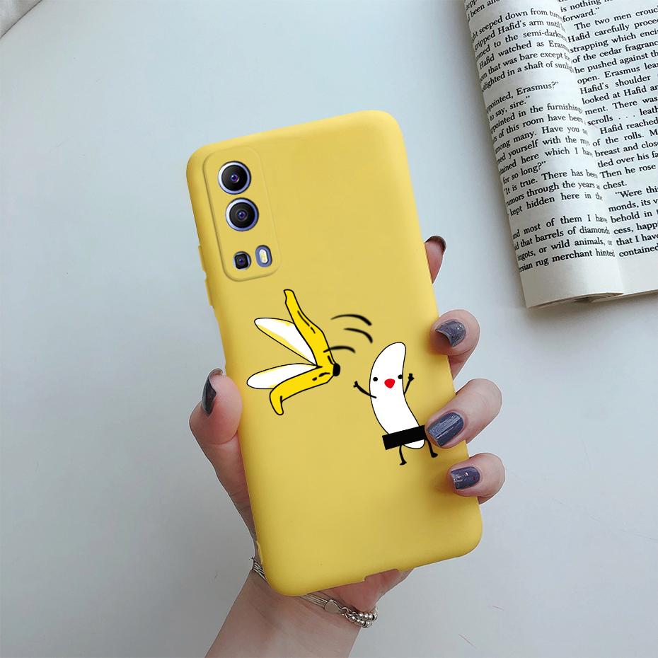 For vivo Y72 5G Case Soft TPU Silicone Cute Cartoon Shell Phone Back Cover for vivo Y72 5G V2041 Case Fundas Coque Etui Bumper