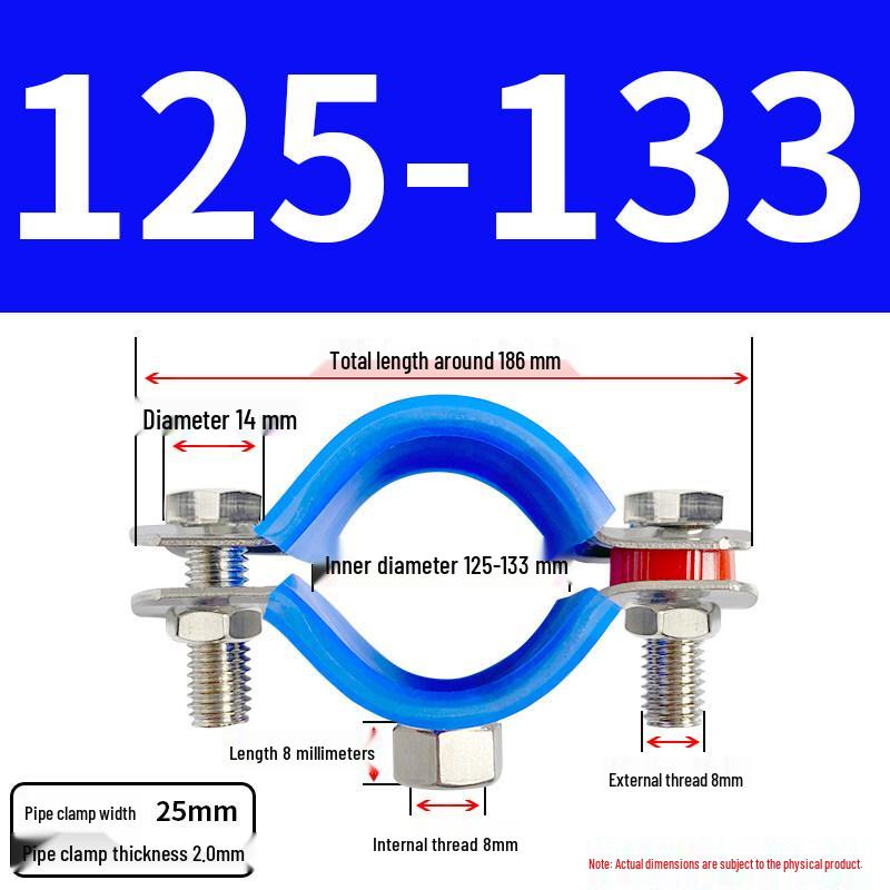 Stainless Steel Pipe Clamp Bracket with M8 Nut for Cable and Gas Pipes