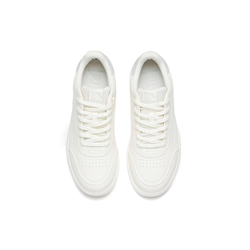 Anta Cushioned Slip-Resistant Low-Top Skateboard Shoes Women's White Gray Sneakers 922038031R-3