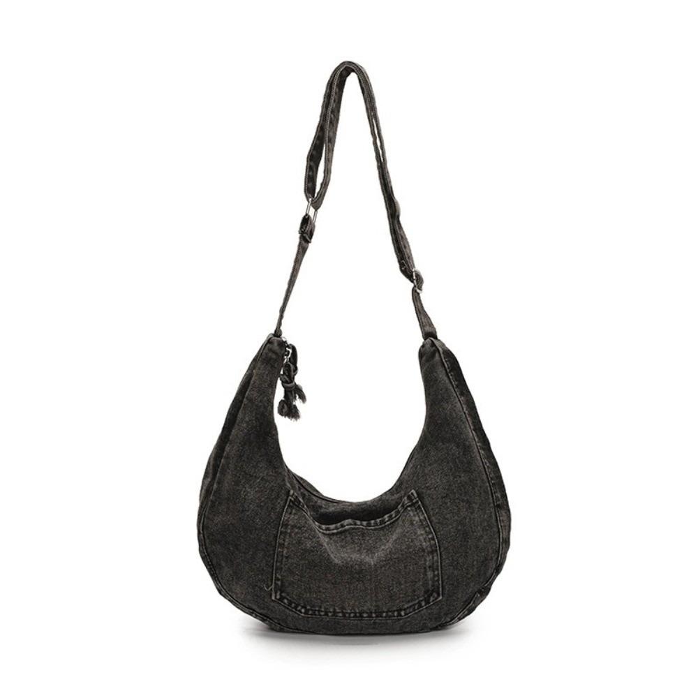 Versatile Denim Shoulder Bag Vintage Satchel Bags Casual Cross Body Bag  Girls