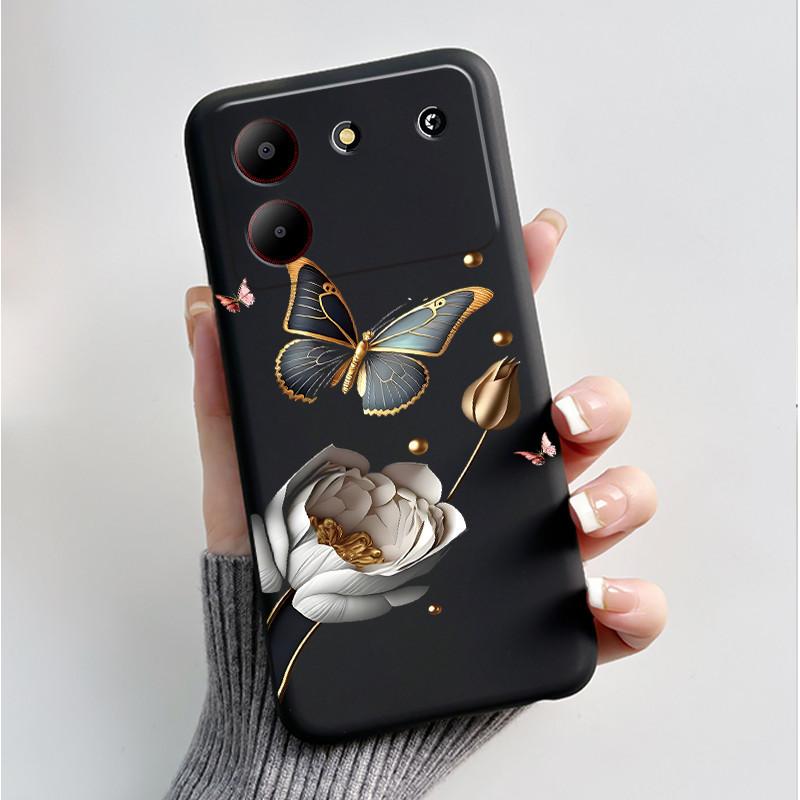 For ZTE Blade A54 Case Protective Soft Silicone Flower TPU Covers for ZTE BladeA54 4G Bumper For Blade A34 A 54 Phone Cases Bag
