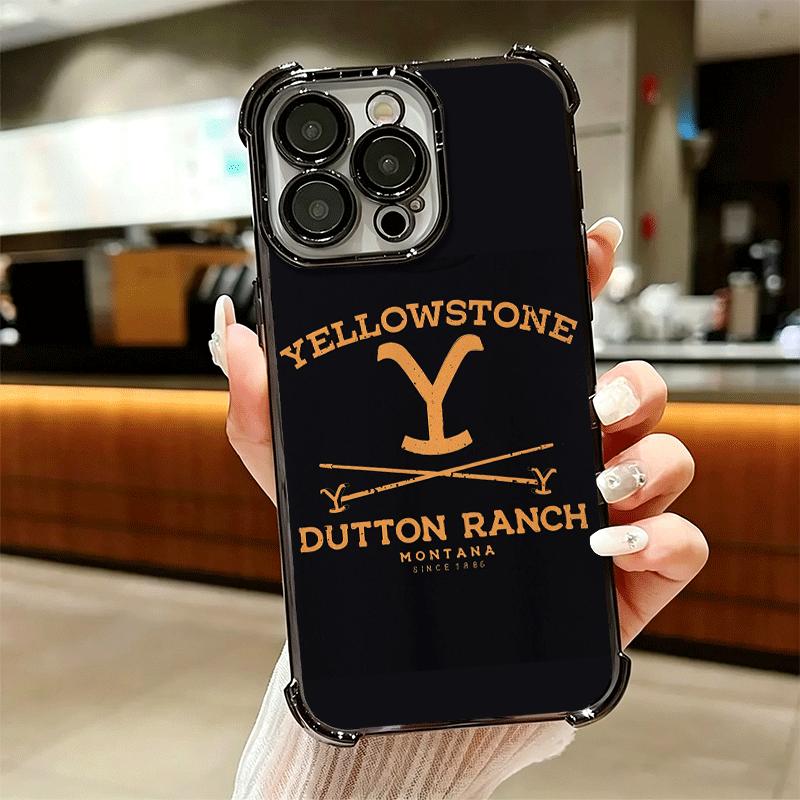 Y-Yellowstones TV Soft Phone Case For iPhone 15 16 17 Air 14 Pro Max 16E Plus 13 12 Mini Plating Anti-Fall Fundas