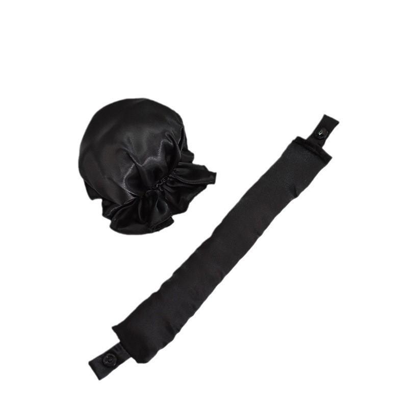 Hittevrije Krultang Zonder Hitte Haarkruller Zijde Krullen Zachte Haarrollers Slaap Hoofdband Luie Haarkrullers Haarstyling Tools zwart