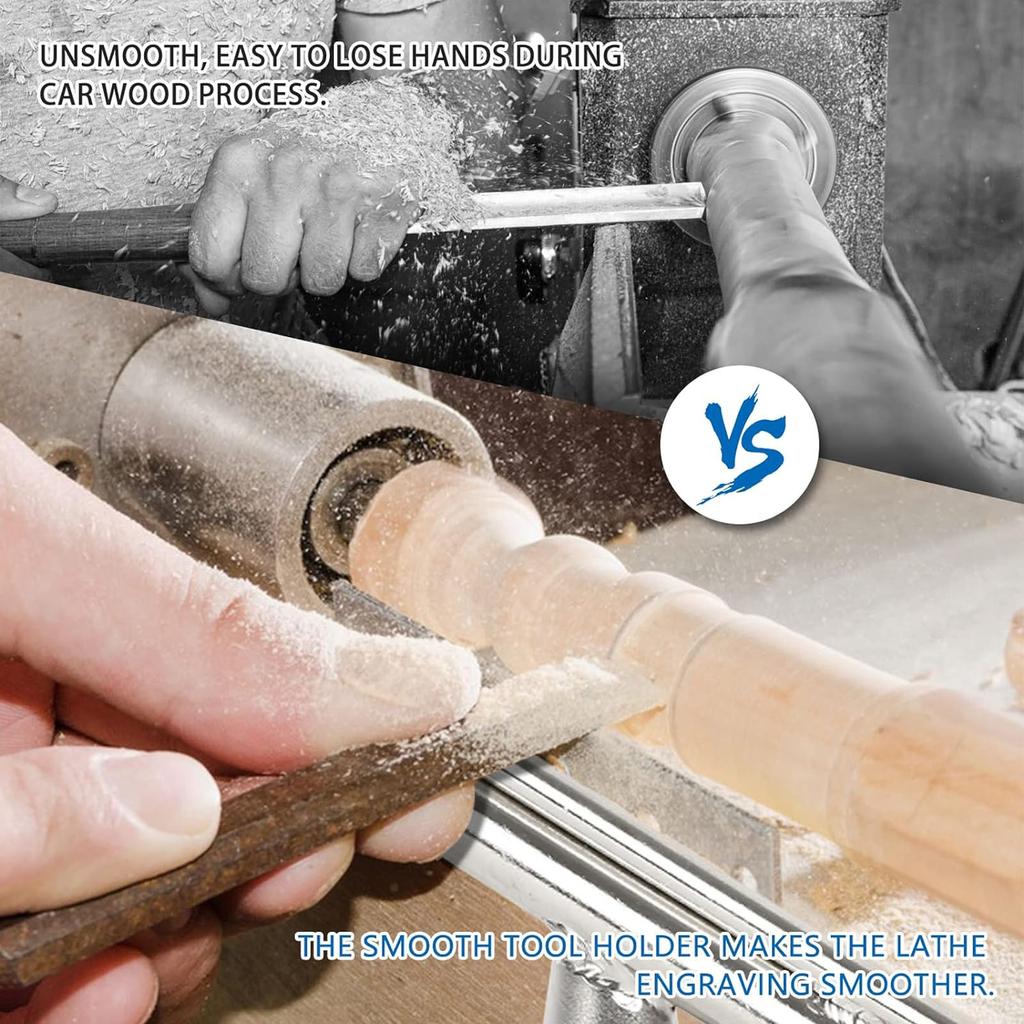 1 Inch Post Tool Rest Lathe Tool Rest 1 Inch Post Woodworking Curved Turning Tool Holder for Bowl Shaping Interior Hollowing