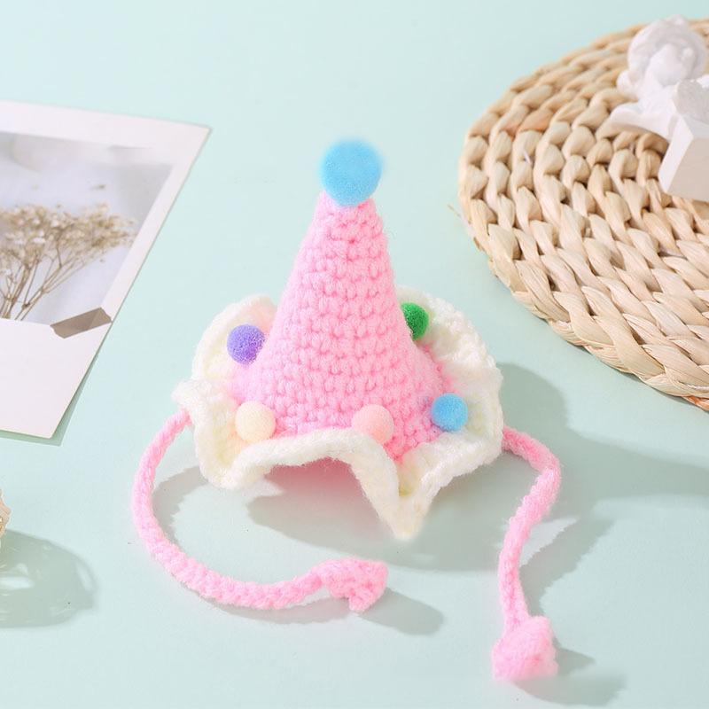 Popular cute pet handmade DIY knitted cat collar decorative saliva towel fashionable versatile scarf small dog