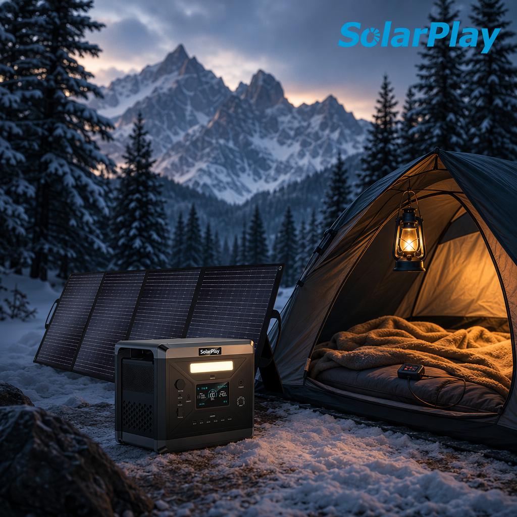 Solarplay 2400W Portable Power Station 2160Wh Solar Generator with 200W Solar Panel Poland Warehouse 1-3 Days Delivery