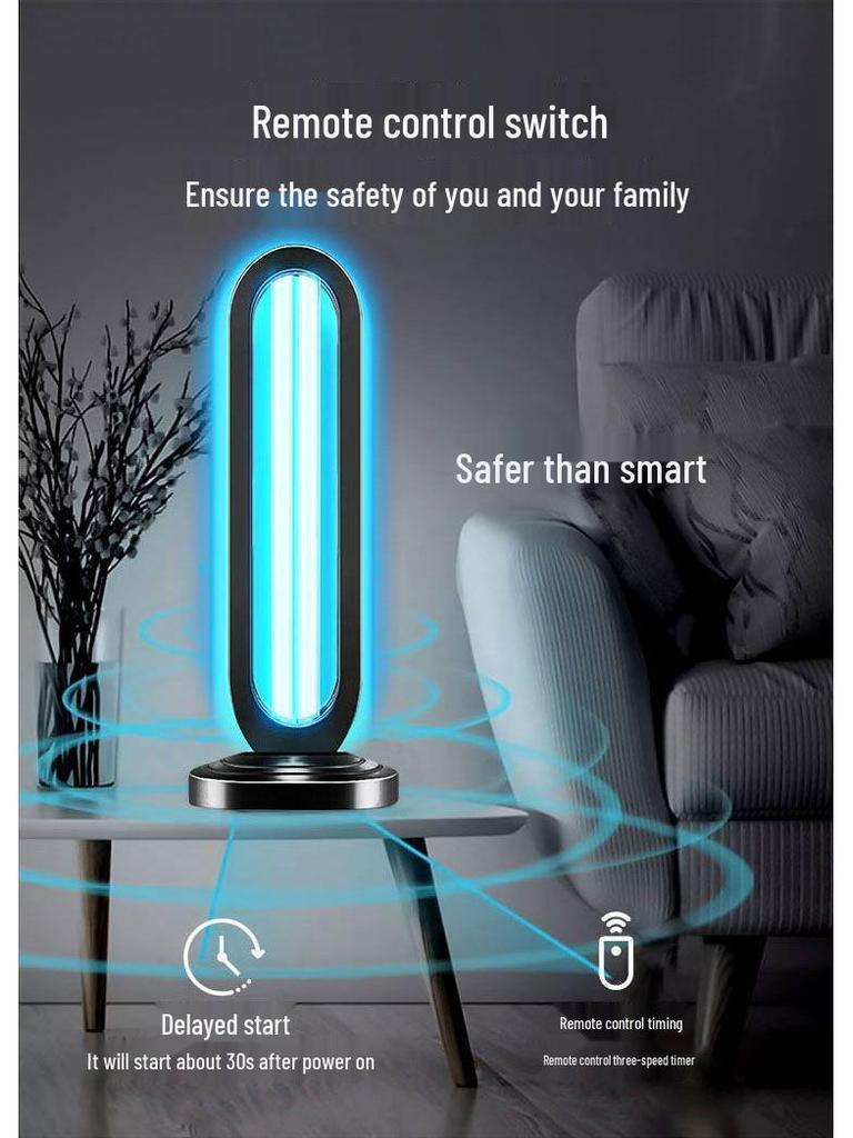 Portable Ultraviolet Ozone Disinfection Lamp for Pet Odor Removal and Home Use - Free Shipping