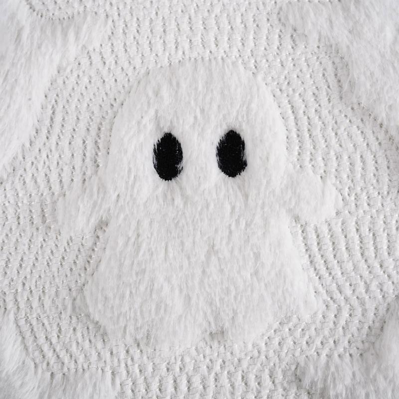 Bat Pattern Specters Themed Pillow Cover for Halloweens Decorations Sturdy Plush Fabric
