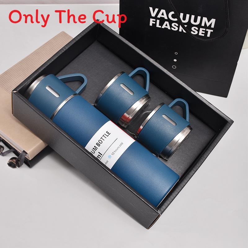 Vacuum Stainless Steel Insulated Cup Set With Three Lids For Home Office And Gift Giving