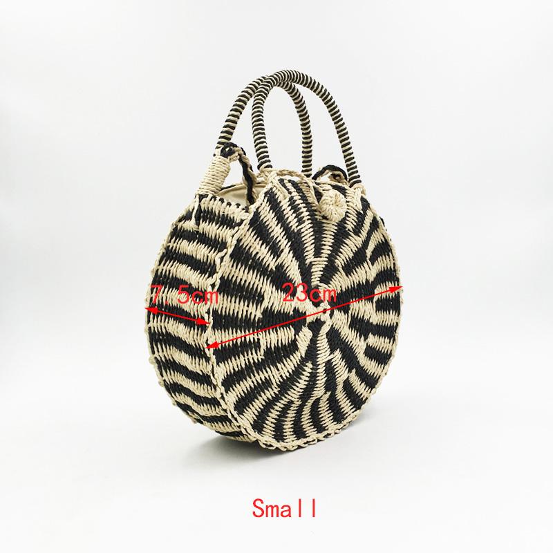 

Handmade Round Women s Handbag Bohemian Summer Straw Beach Bag Female Woven Shoulder Messenger Bags Knitted Crossbody Bag Tote