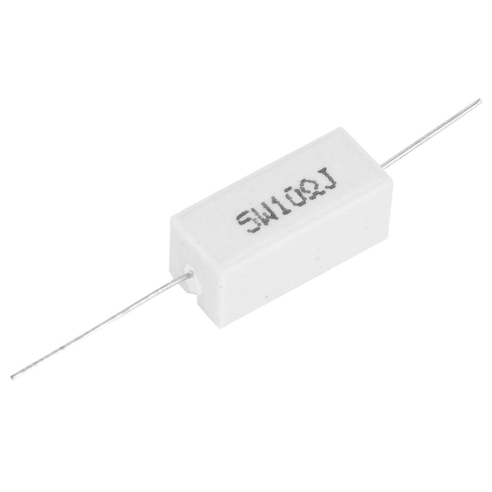 10Pcs Cement Resistor Power Resistance 5percent  Insulated Electronic Components 5W(10R)