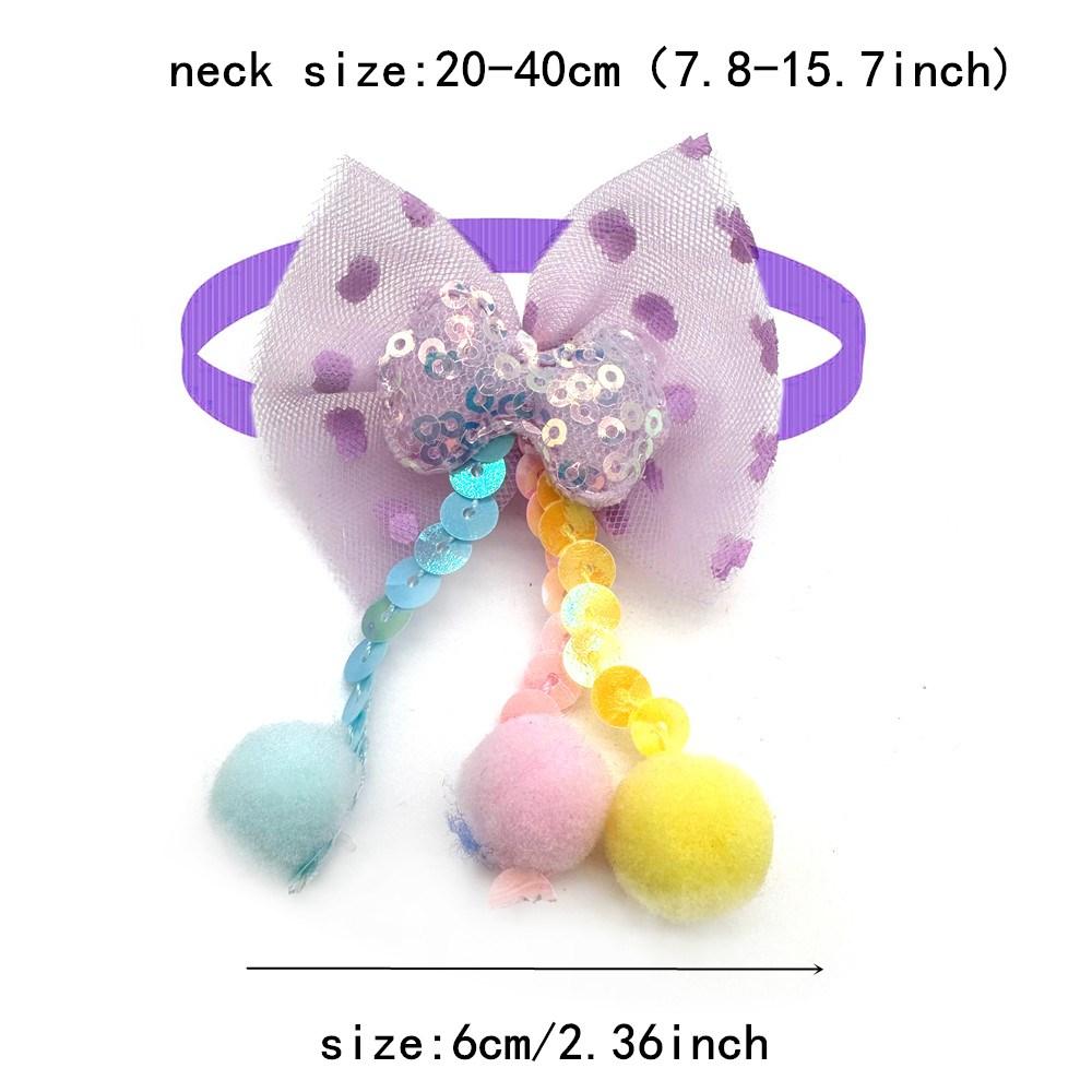 50/100pcs New Pets Dog Accessories Cute Tassel Sequin Style Puppy Dog Cat Collar Bow Ties Necktie Grooming Supplies Dog Bow Tie