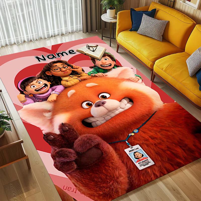Custom Name Friendship Adventure Living Room Non-Slip Area Rug Soft Carpet for Bedroom Kids Playroom Sofa Office Home Decor Doormat