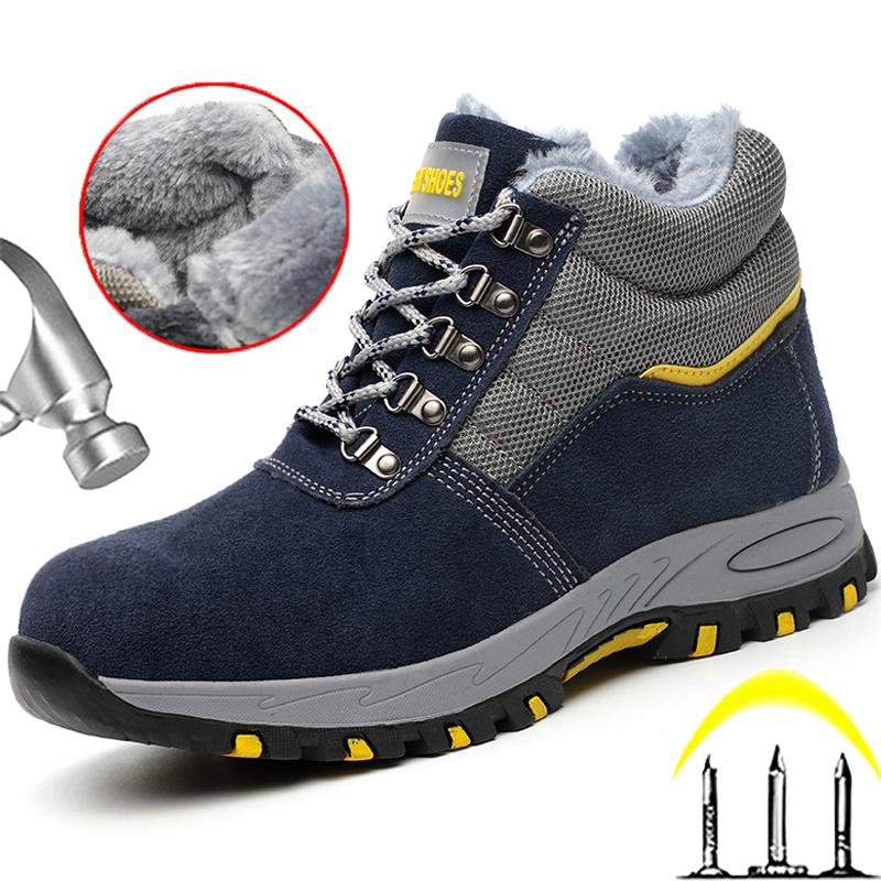 Podzim Zima Vysoké Bezpečnostní Boty Pánské Ochranné Pracovní Boty Ocelová Špička Stavební Ochranné Boty Odolné Proti Propíchnutí