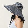 with Windproof Strap Women Striped Fisherman Hat Solid Color Sunshade Hat Bucket Hat  Camping