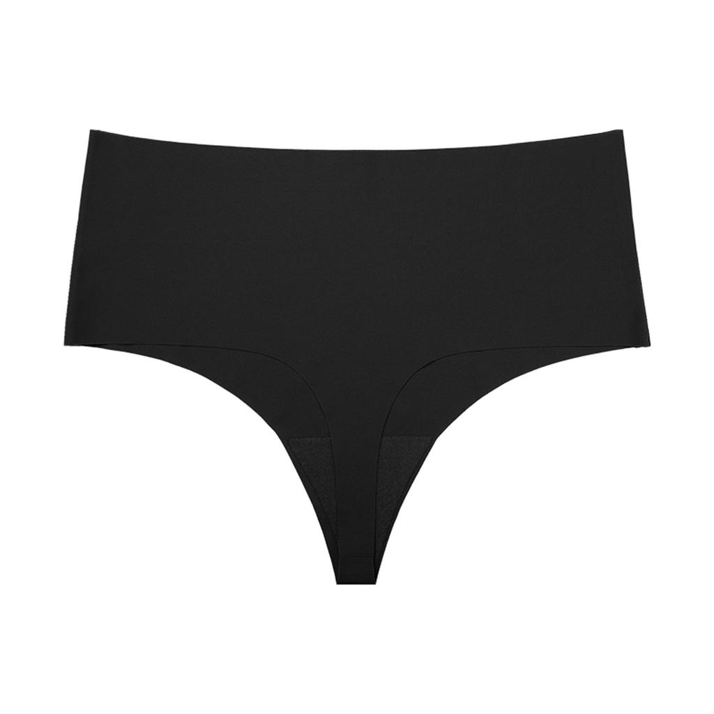 Seamless Breathable Mid Waist Ice Silk Thong Panties for Women Lightweight Soft Fabric Underwear