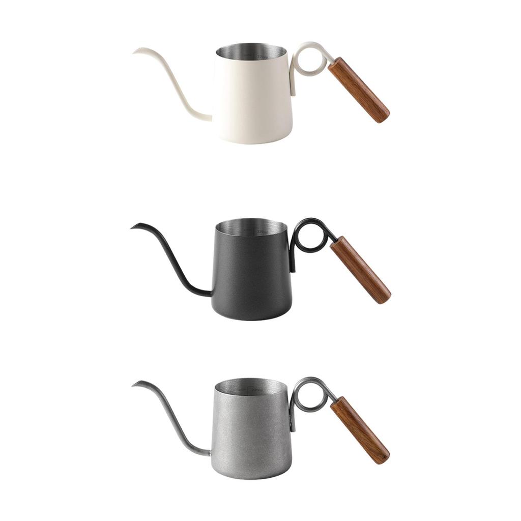 Pour over Drip Coffee Kettle 250ml Gooseneck Tea for Cafe Picnic Beige