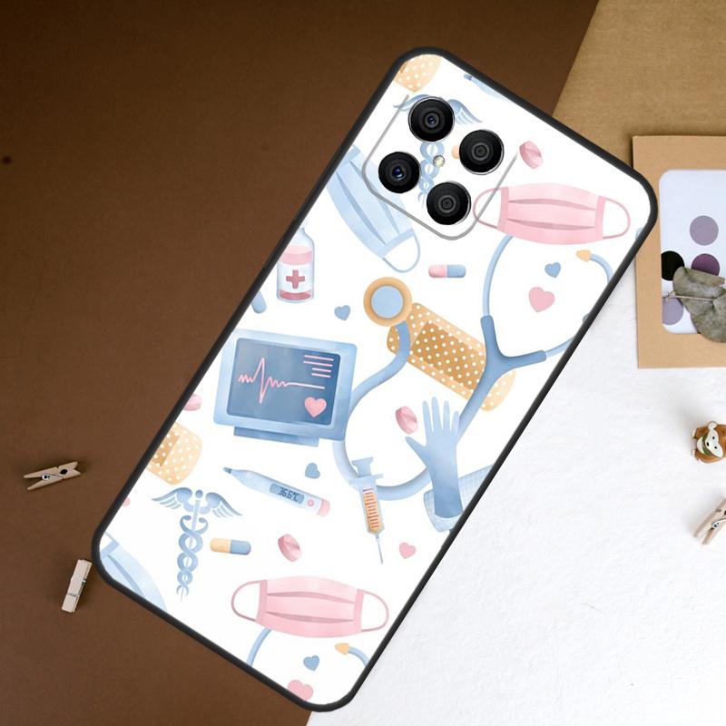 Cartoon Doctor Nurse Case For Honor Magic 8 5 6 7 Pro X9a X9b X9c X9d X8b X8c Win RT 50 70 90 200 400 Lite Cover