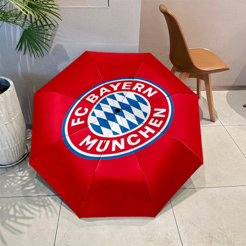 Football Team Umbrella with Automatic Open/Close & Self-8-Rib Heavy-Duty Umbrella, Compact Travel Umbrella Suitable for Outdoor