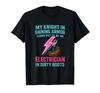 Shining Knight Funny Electrician Wife Girlfriend T-Shirt