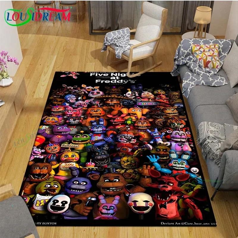 Tappeti Stampati con Orso di Five Nights at Freddy's Tappeti Decorativi per Stanza dei Bambini Soggiorno Tappeti per Camera da Letto Tappeto Anime