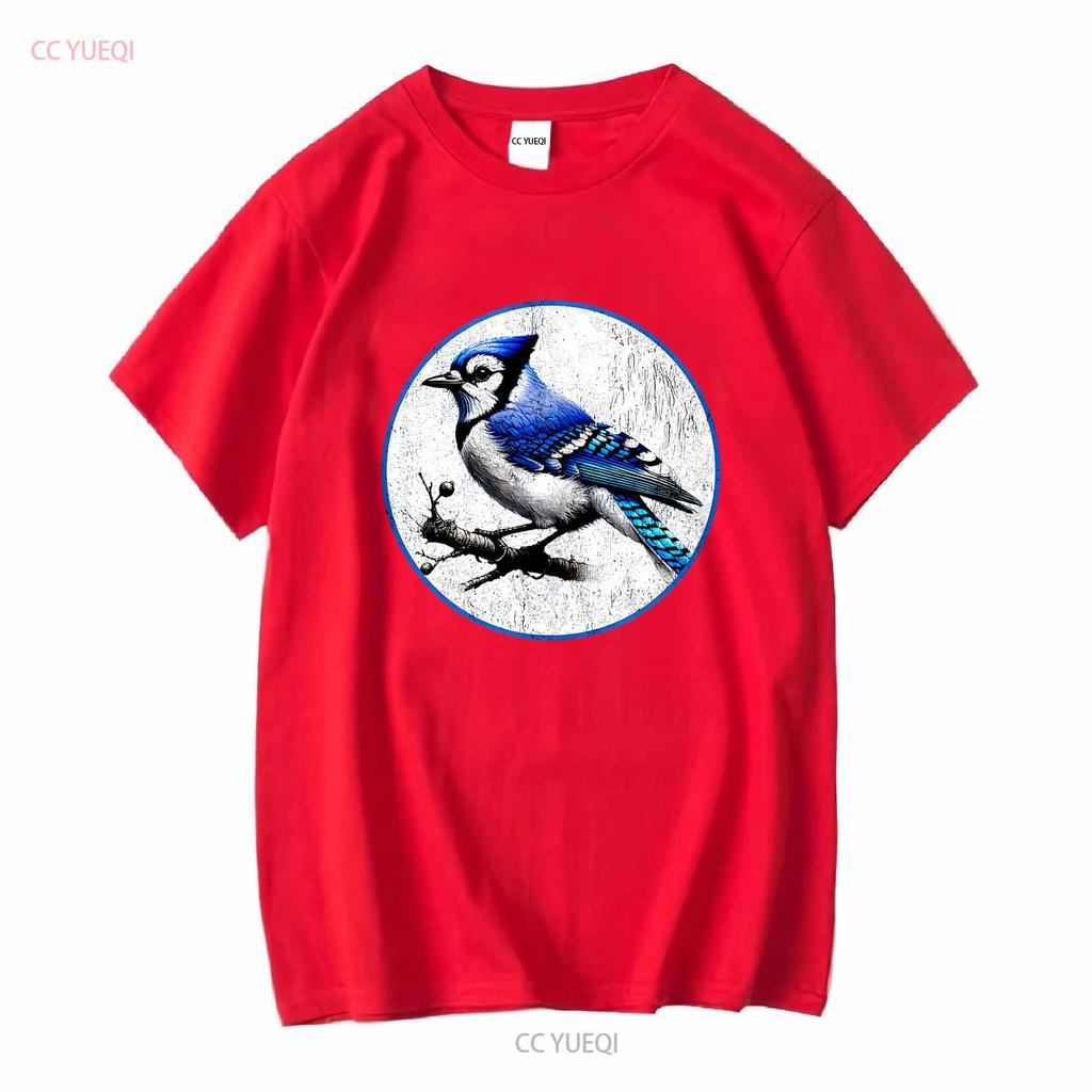 Retro Blue Jay Distressed Design by Bird Fan T Shirt NEW 10 Colors Vintage Washed Graphic Unisex Slightly Designer Clothes
