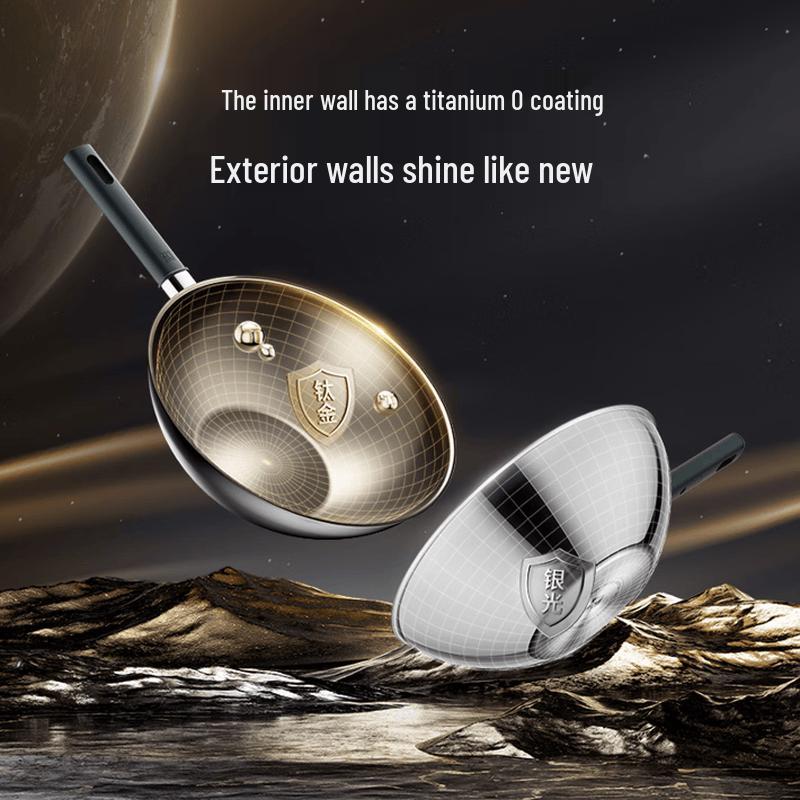 Zwilling Silver Titanium Non-Stick Stainless Steel Wok