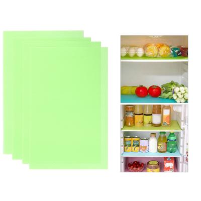 4Pcs Refrigerator Pad Reversible Washable Shelf Liner Odor Free Food Safe Anti Oil Anti Stagnant Water Heat Resistant 80C Fridge