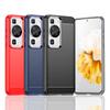 For Huawei P60 Pro Case Cover Huawei P60 Pro Capas New Phone Back Shockproof Bumper Soft TPU Carbon Fiber Cover Huawei P60 Pro