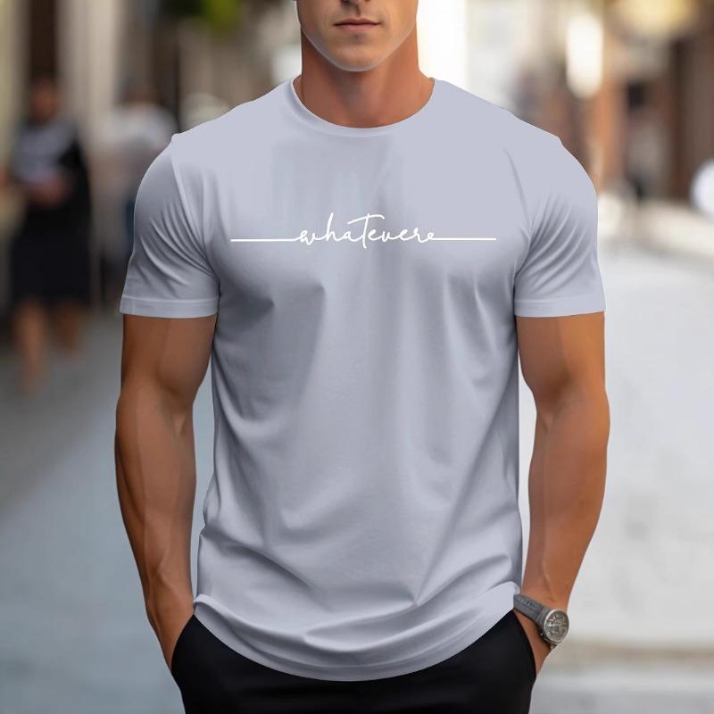 Tricouri din Bumbac Tricou Top din Poliester Imprimat cu Litere Stray cu Mâneci Scurte Topuri