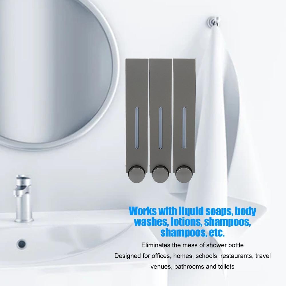 Grey Liquid Soap Dispenser Large Capacity Shampoo Dispenser Soap Dispenser  Home Hotel School