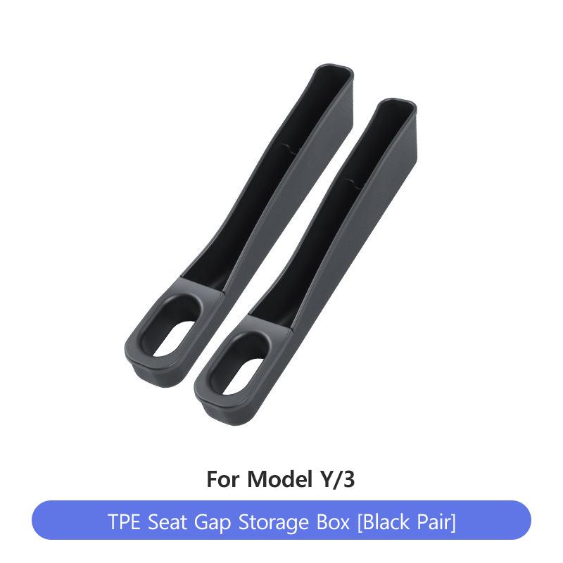 TPE Seat Gap Storage Box For Tesla Model Y 3 Car Storage Box Automotive Storage Modification Parts Car Interior Accessories