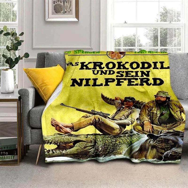 Bud Spencer Terence Hill Wurfdecke für Kinder Super Weiche Warme Decke für Reisebettwäsche Couch Sofa Bettdecke Geburtstagsgeschenke