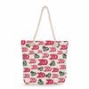 Multifunctional Valentine's Day Printed Thick Rope Shoulder Beach Bag Casual Large Capacity Handbag 0122