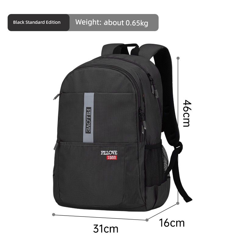 

Рюкзак Женский Рюкзак Ученика Средней Школы Школьный Рюкзак Женский Дорожный Повседневный Легкий Командировка Путешествие Большая Вместимость Спорт Водонепроницаемый Black Standard Edition